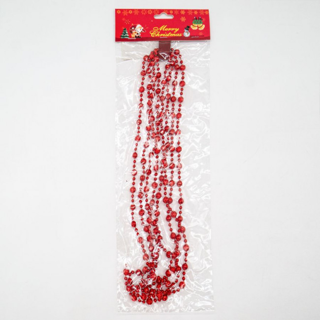 Бусы 7мм красные 2,5м, Микрос/ч47610