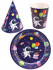Набор для праздника Космос (тарелка 6 шт, стаканы 6 шт, колпаки 6 шт) ФЛ-6222