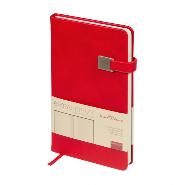 Ежедневник А5 136л недатированный "Premier", красный, BV/3-686/01 (20)