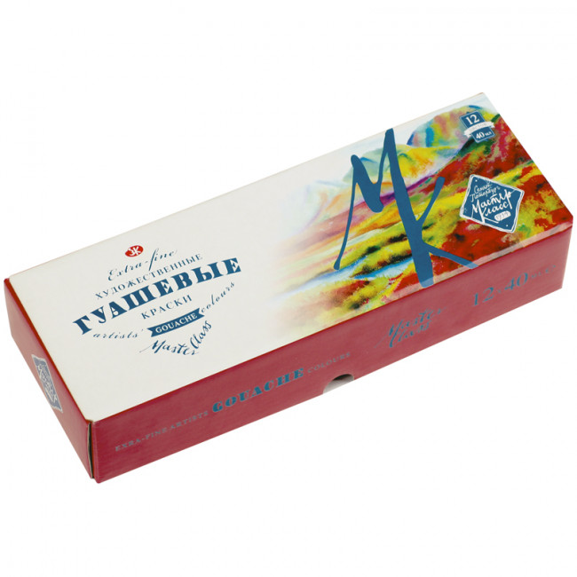 Гуашь 40мл 12цв художественная, Мастер Класс Невская палитра/1741010