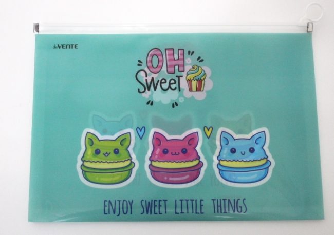 Папка на молнии "deVENTE. Oh sweet" A4 (330x235 мм), 180 мкм, непрозрачная с рисунком, индивидуальная маркировка