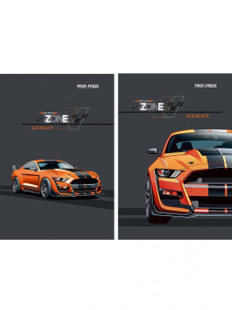 Блокнот А7 48л клетка "Крутая тачка", склейка, Проф-Пресс/Б48-4712 (16)