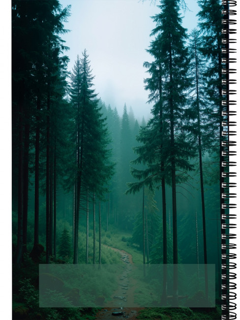 Тетрадь А4 96 клетка "Зелёный лес -1", на гребне, Проф-Пресс/96-8970 (5/30)