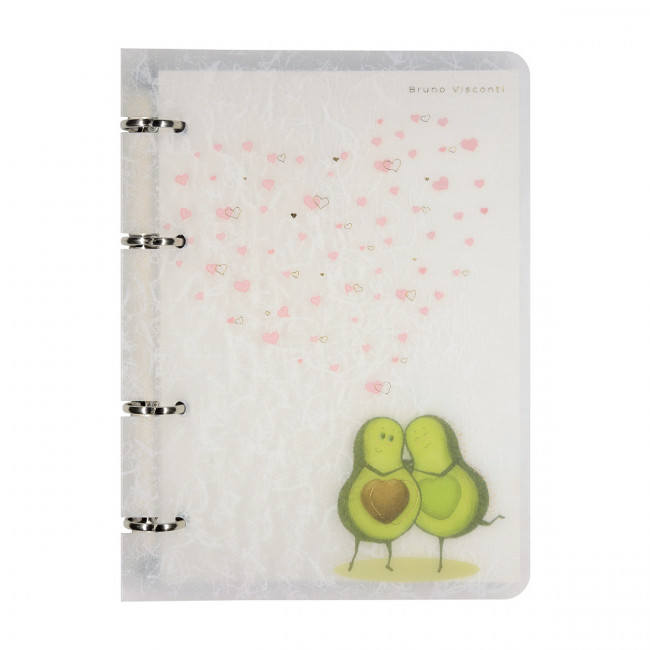 Тетрадь А5 80л клетка "Авокадо. Любовь", со сменным блоком, на кольцах, BV/7-80-633/06 (16)