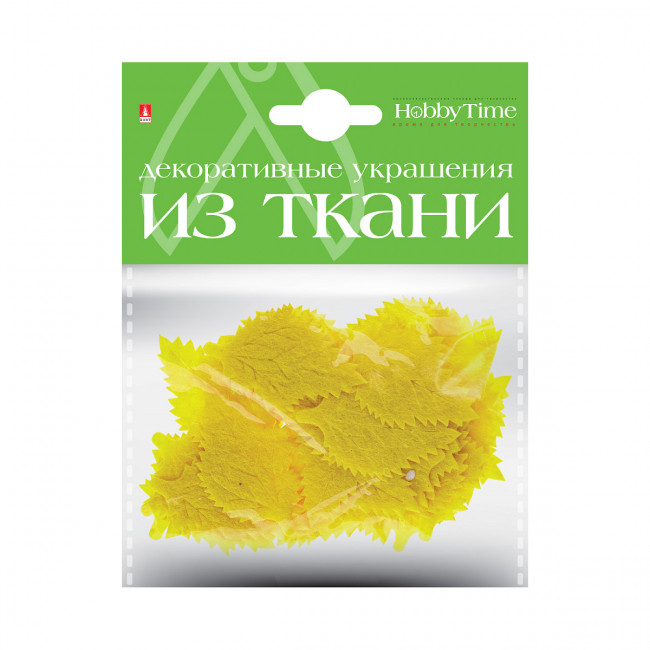 Декоративные украшения из ткани "Листочки - 2", №16, 4 вида, BV/2-159/12 Декоративные украшения из ткани "Листочки - 2", №16, 4 вида, BV/2-159/12