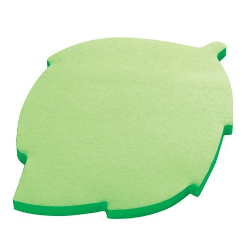 Бумага для заметок, фигурная, "Лист", 7,0*7,0 см,  50 л., самоклеящаяся, зеленая НЕОН, европодвес, 24/720 шт. в упак.