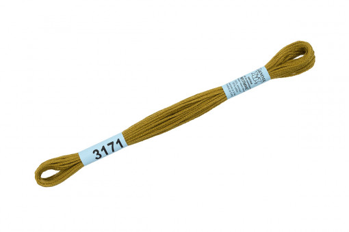 Нитки для вышивания "Gamma"    мулине  ( 3071-3172 )  100% хлопок     8 м №3171 св.св.хаки