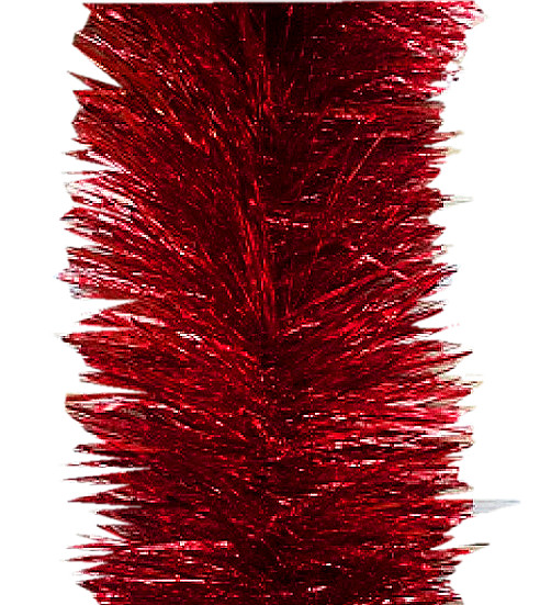 Мишура красная Искра, длина 2 м,d 7 см НУ-1519