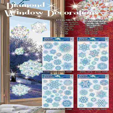 НАКЛЕЙКИ ДЕКОРАТИВНЫЕ, DARLENS «СНЕЖИНКИ», АССОРТИ