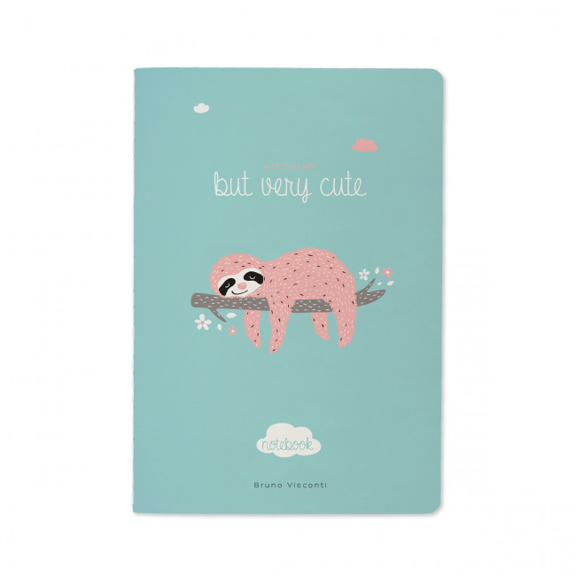 Тетрадь 40 клетка "Ленивец" сшивка, BV/7-40-001/121 (24)